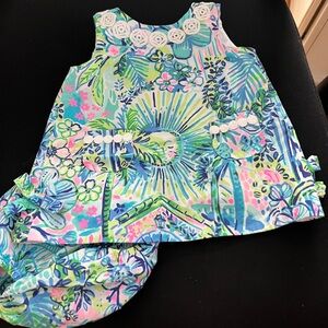 New Lilly Pulitzer Infant Shift Dress Multi Lilly's House 3-6 Mon